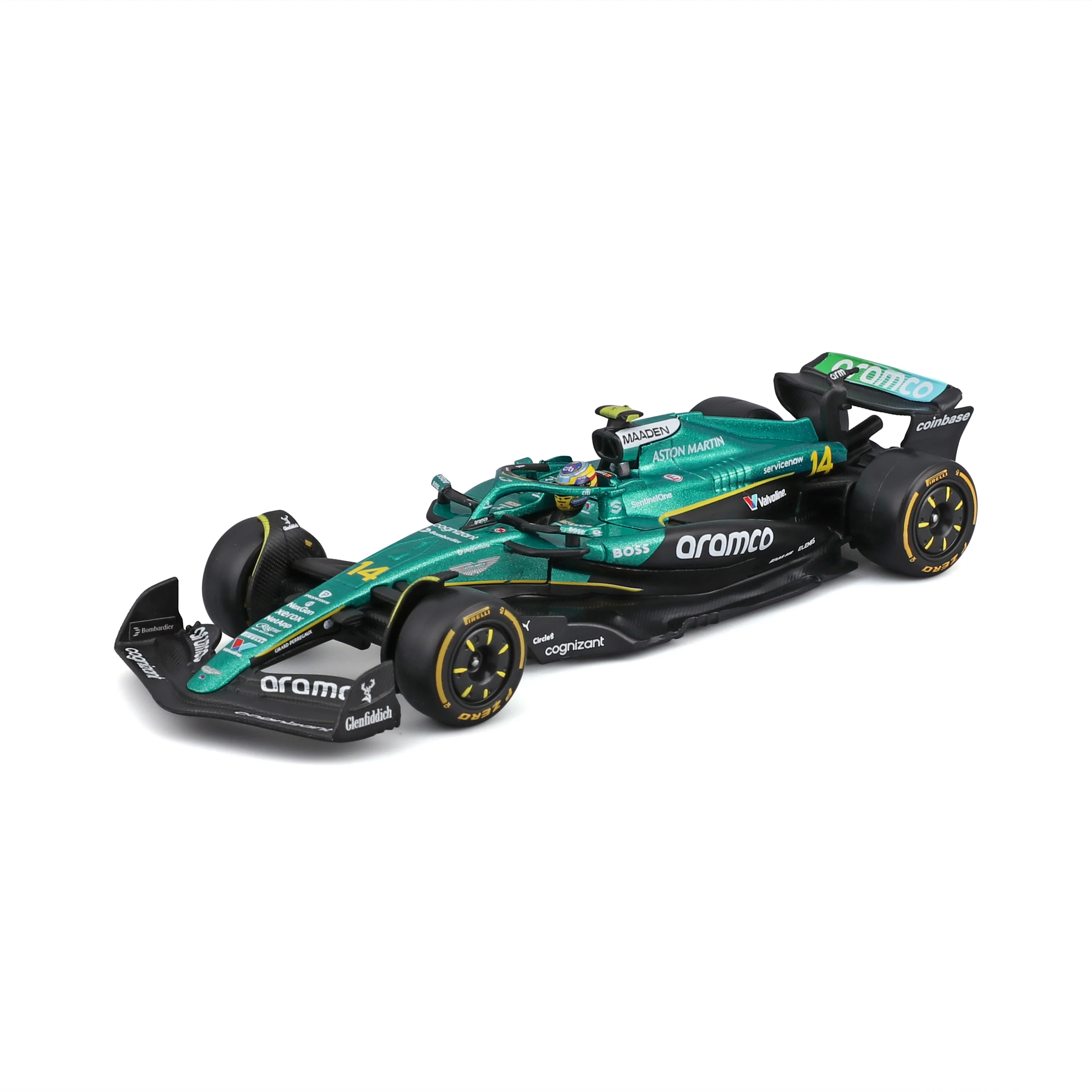 Aston Martin AMR25 2025 #14 Alonso 1:43 with helmet and display case - Image 3