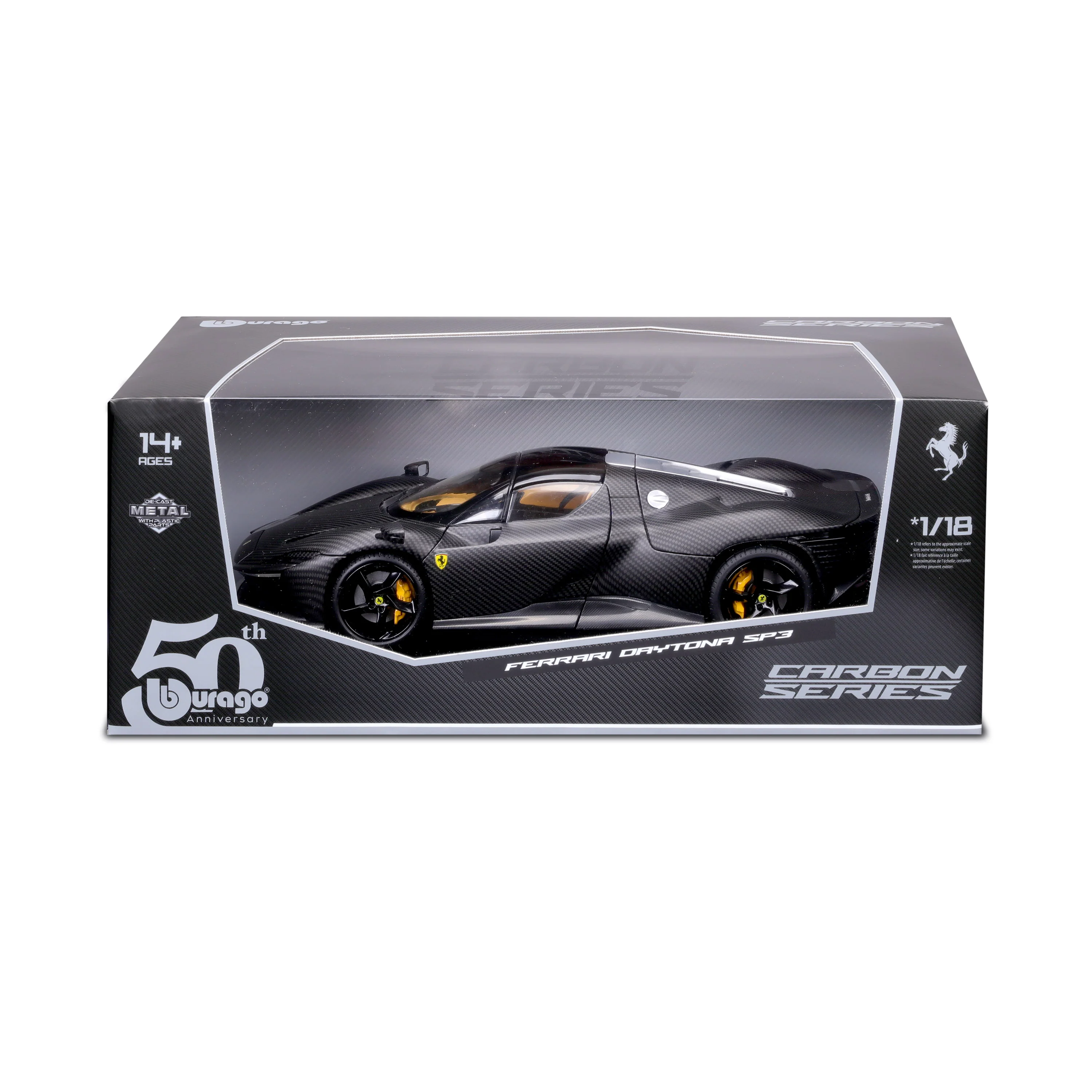 Ferrari Daytona SP3 1:18 – Limited Edition 50th Anniversary Bburago – Carbon Fiber Finish (500 pieces) - Image 2