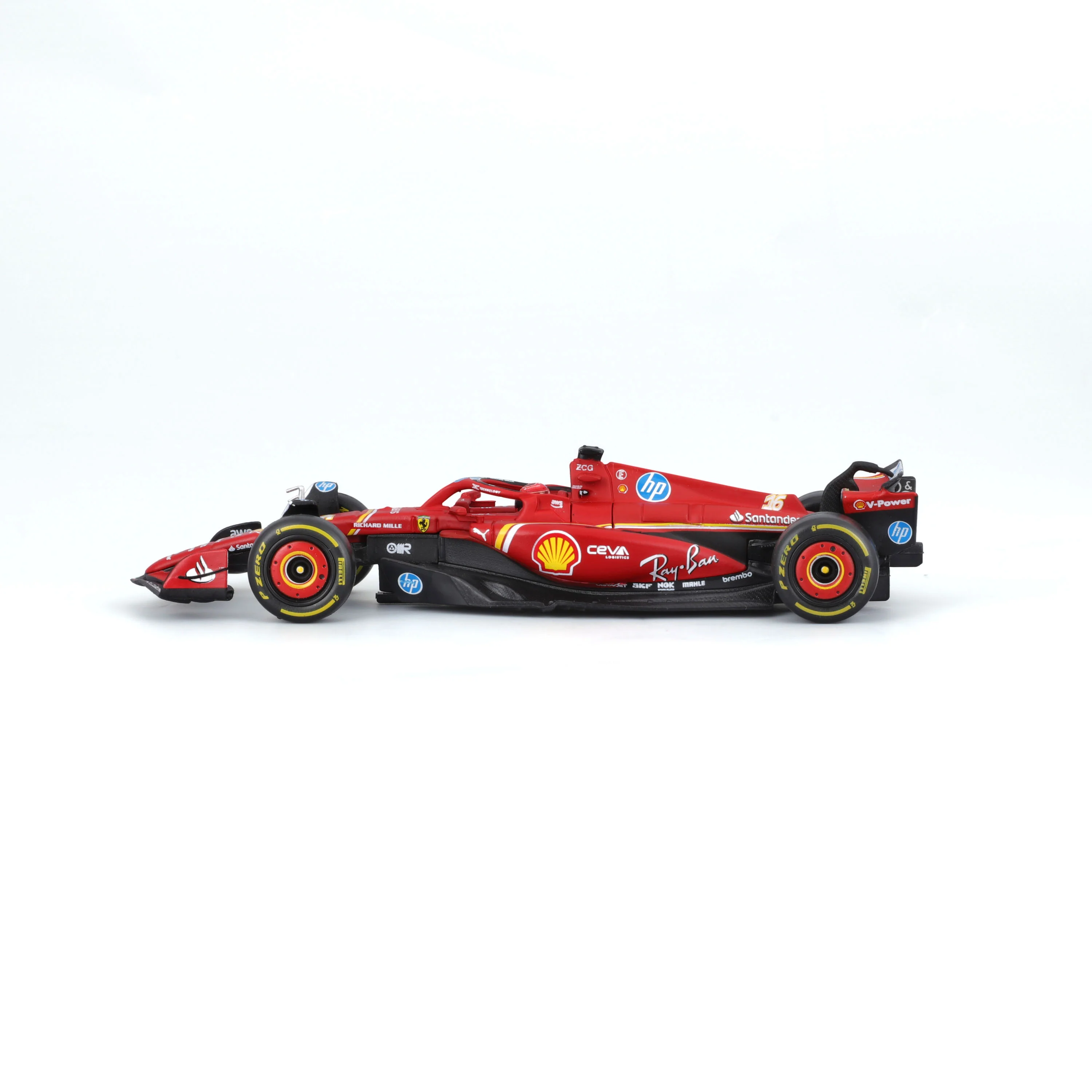 Ferrari SF-24 #16 Charles Leclerc – Monza GP 2024 Winner – 1:43 Scale with Driver and Display Case - Image 6
