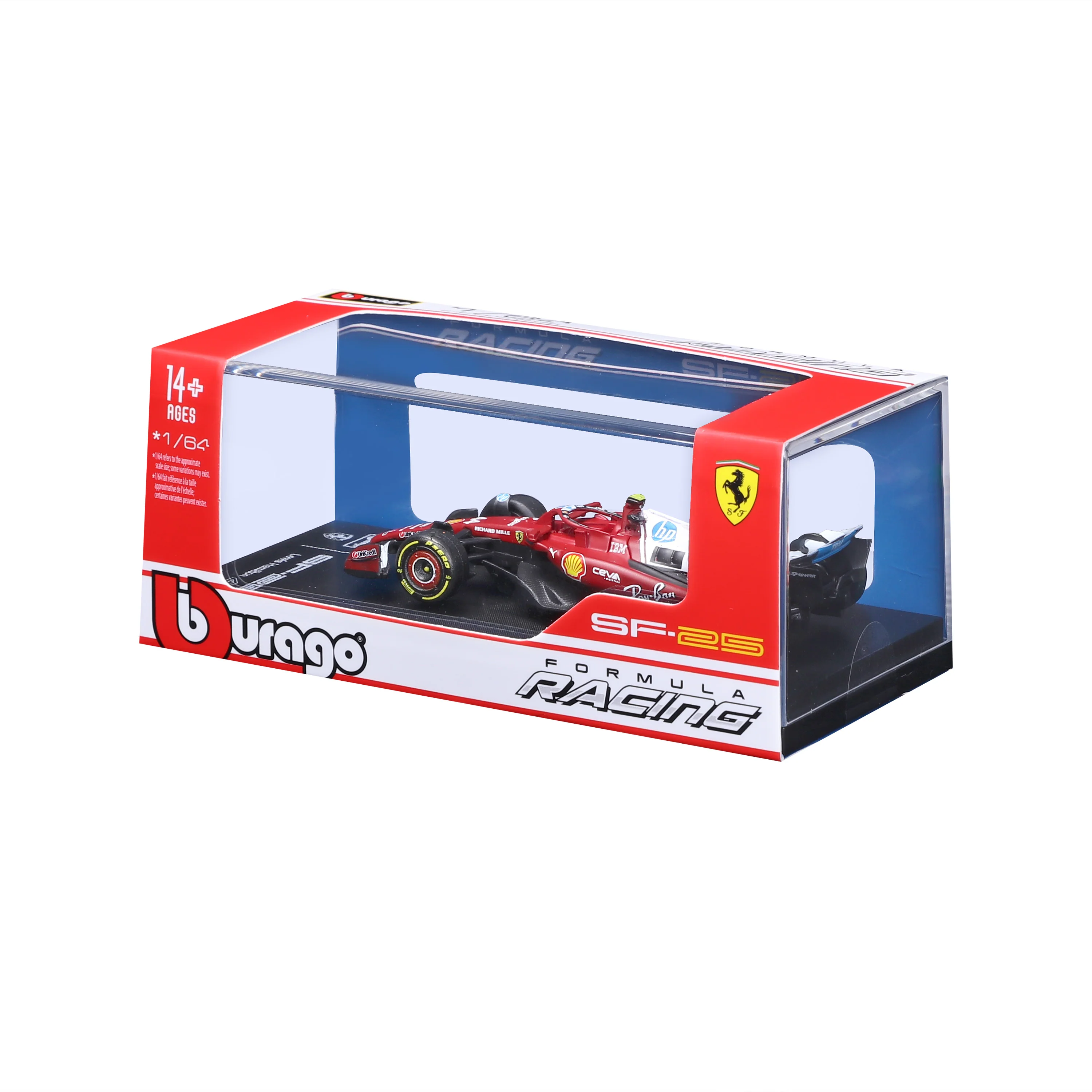 Ferrari SF-25 #44 Lewis Hamilton 1:64 with display case - Image 8
