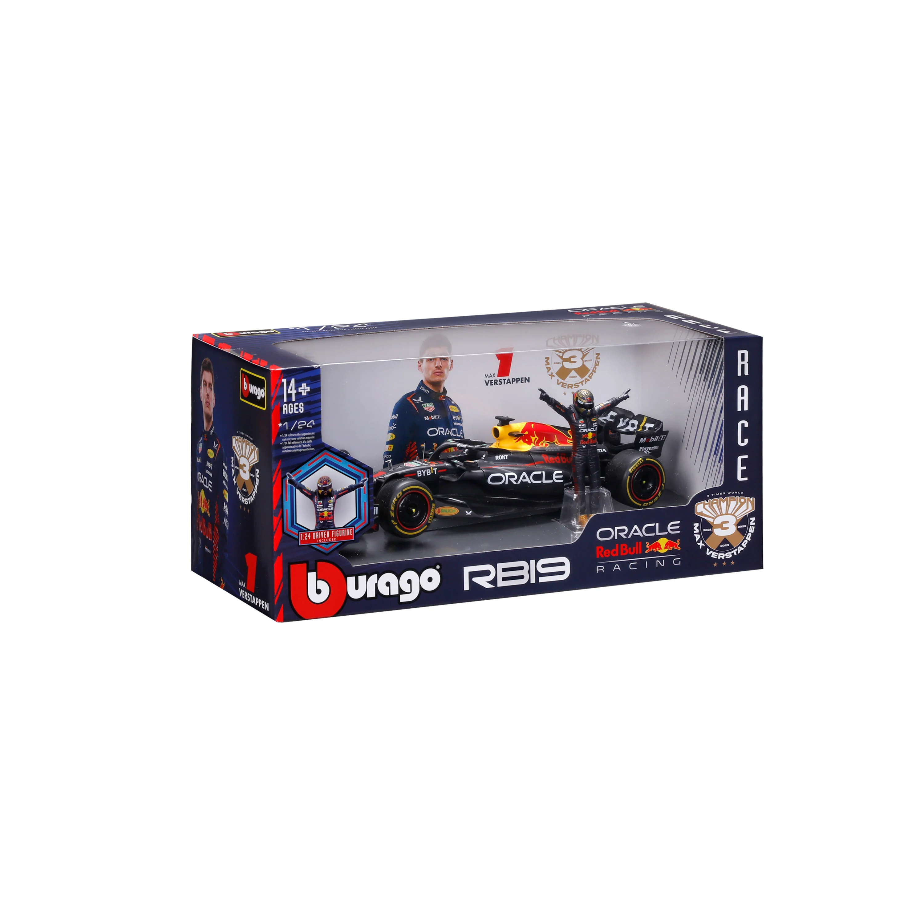 Red Bull RB19 #1 Max Verstappen F1 2023 – 1:24 Diecast Model with Driver - Image 2